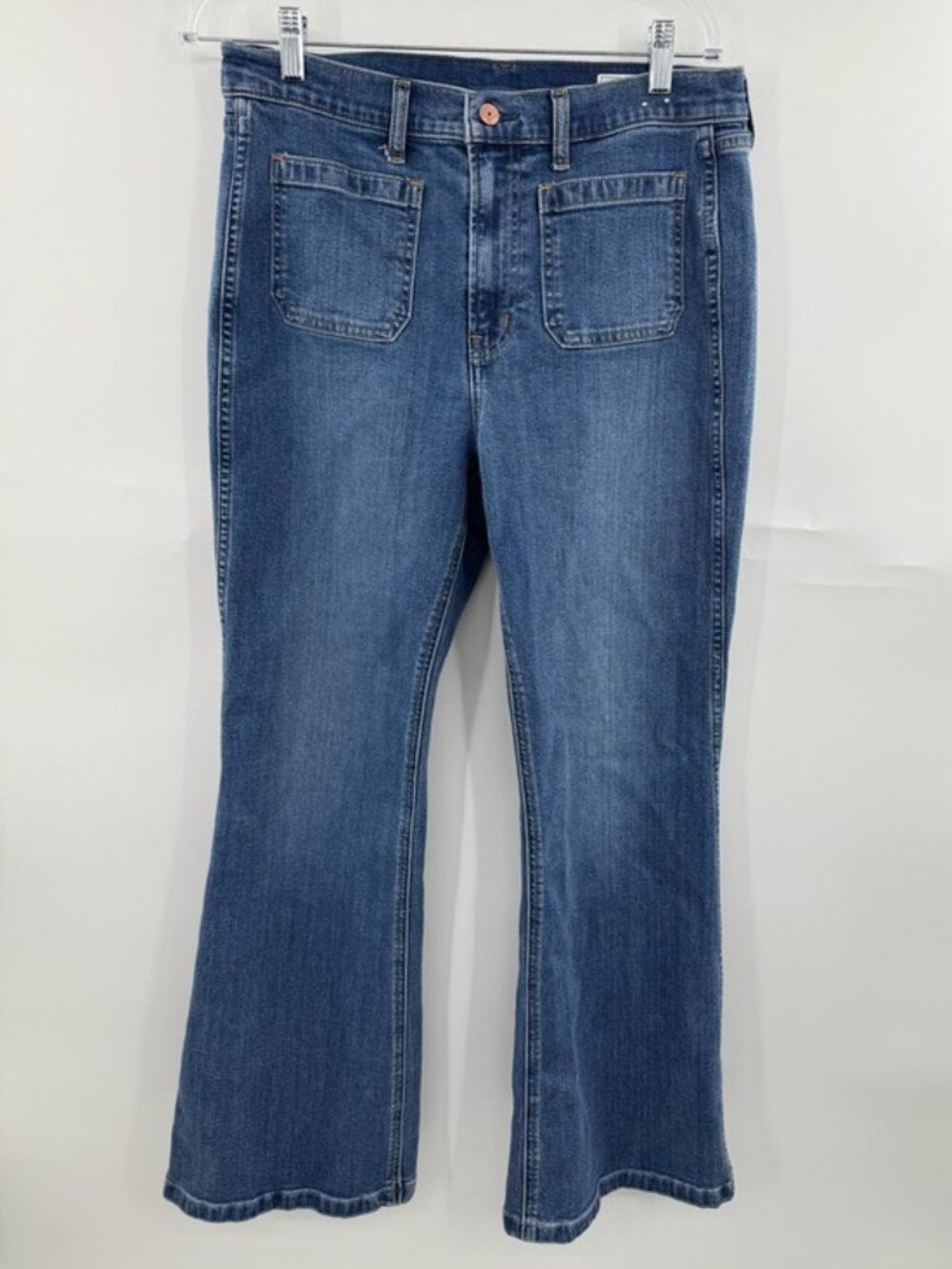 GAP 70s Flare High Rise Jeans Women’s Size 12 Medium Wash Stretch Denim 31